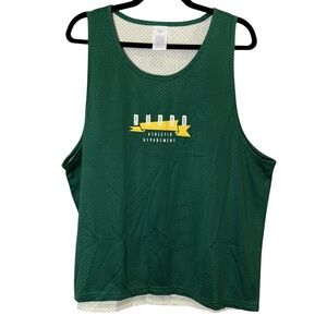 Budro Men’s Athletic Reversible Sporty Mesh Logo Tank sz L